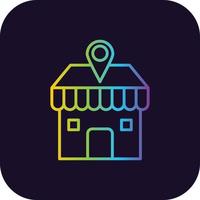 Shop Location Gradient Icon vector