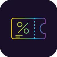 Discount Voucher Gradient Icon vector