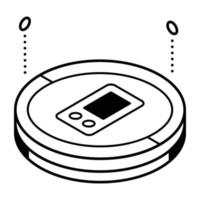 An icon of robot vacuum line design vector