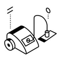 An electric cleaner with pipe to suck dust, vacuum cleaner icon