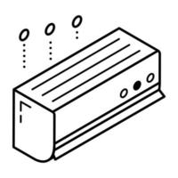 Air conditioner vector in isometric design