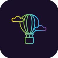 Hot Air Balloon Gradient Icon vector