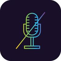 Microphone Mute Gradient Icon vector