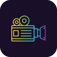 Video Camera Gradient Icon vector