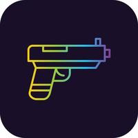 Pistol Gradient Icon vector