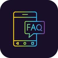 FAQ Gradient Icon vector