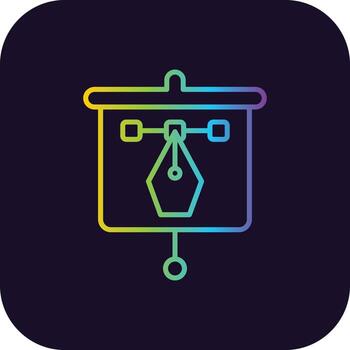 diseño de icono de degradado de presentación vector