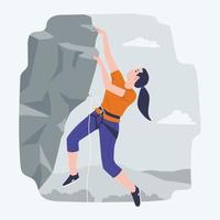 Female Mountain Climber vector