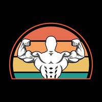 diseño de camiseta de fitness vector