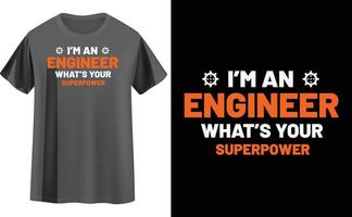 Engineer t shirt design vector