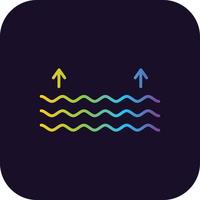 High Tide Gradient Icon vector