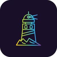 Lighthouse Gradient Icon vector