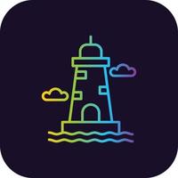 Lighthouse Gradient Icon vector