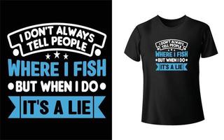 Fishing t shirt design vector