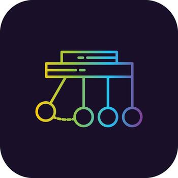 icono de gradiente de péndulo vector