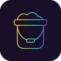 Bucket Gradient Icon vector