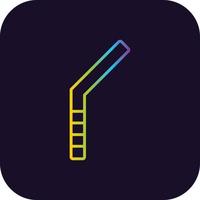 Drinking Straw Gradient Icon vector