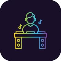 DJ Gradient Icon vector