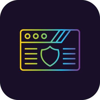 Web Browser Gradient Icon vector
