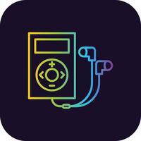 Mp3 Player Gradient Icon vector