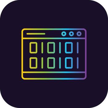 icono de gradiente de codificación vector