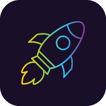 Spaceship Gradient Icon vector