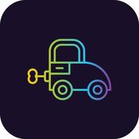 Car Toy Gradient Icon vector