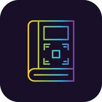 QR Book Gradient Icon vector