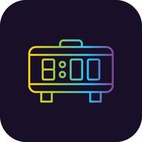 Alarm Clock Gradient Icon vector