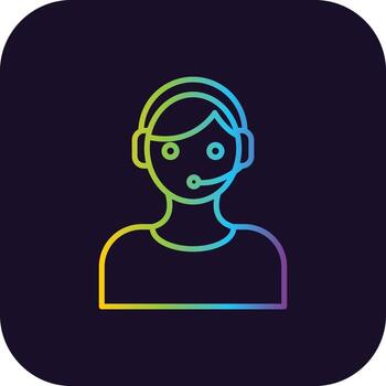icono de gradiente de operador vector
