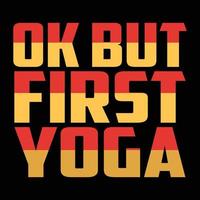 Yoga t shirt design vector