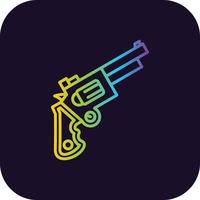 Pistol Gradient Icon vector