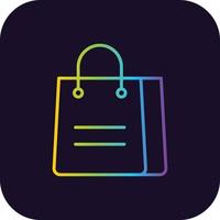 Shopping Bag Gradient Icon vector