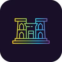 Luxor Temple Gradient Icon vector