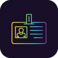 Id Card Gradient Icon vector