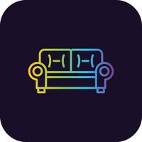 Sofa Gradient Icon vector