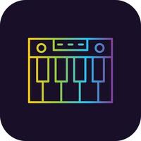 Piano Gradient Icon vector