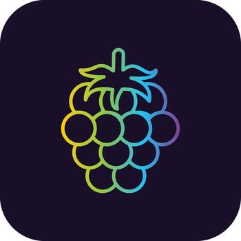 icono de gradiente de frambuesa vector