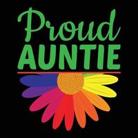 Auntie t shirt design vector