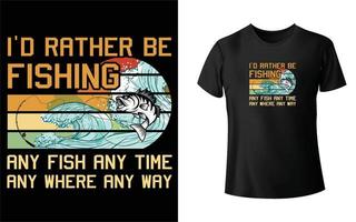 Fishing t shirt design vector