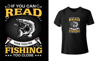 Fishing t shirt design vector