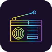 Radio Gradient Icon vector