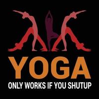 diseño de camiseta de yoga vector