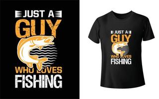 diseño de camiseta de pesca vector