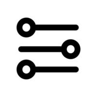 Equalizer Icon with Outline Style vector