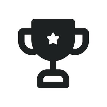 Champion Cup with Solid Style vector