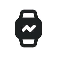 Smartwatch Icon with Solid Style vector