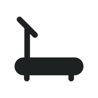 Treadmill Icon with Solid Style vector