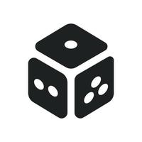 Dice Cube with Solid Style vector