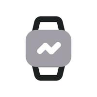 icono de reloj inteligente con dos tonos de color vector